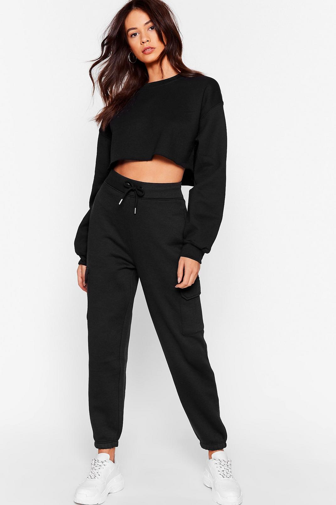 Sorry We Cargo High-Waisted Joggers image number 1