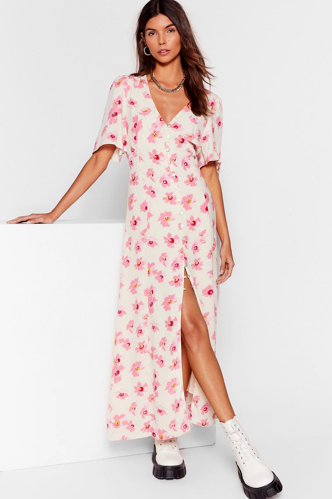 Seed Me Later Floral Midi Dress image number 1