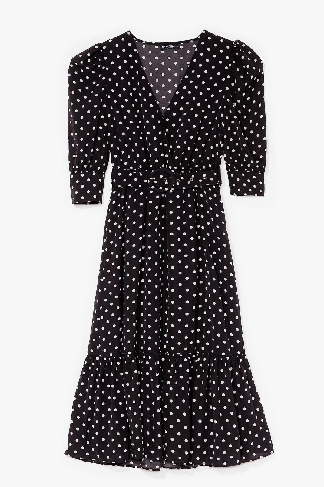 Polka Dot Over You Belted Midi Dress image number 1