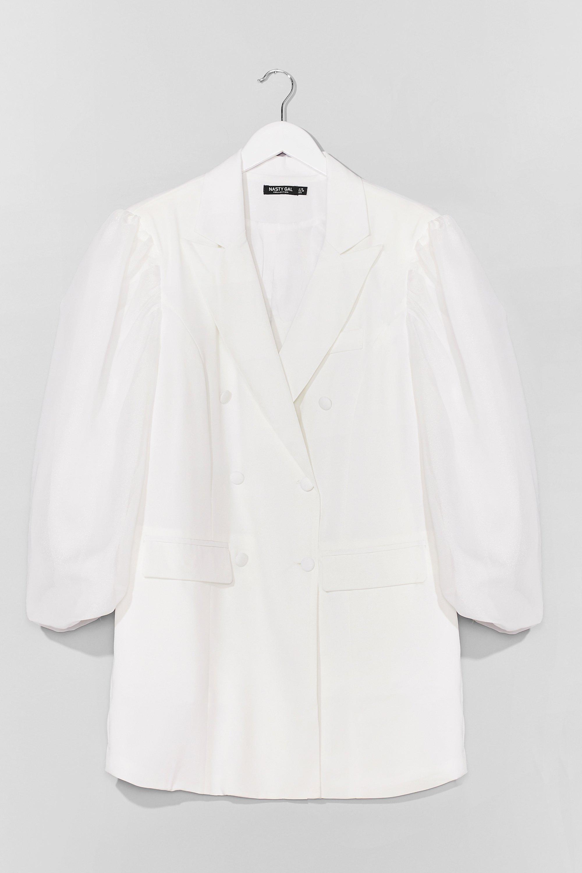 Nasty gal white blazer dress best sale