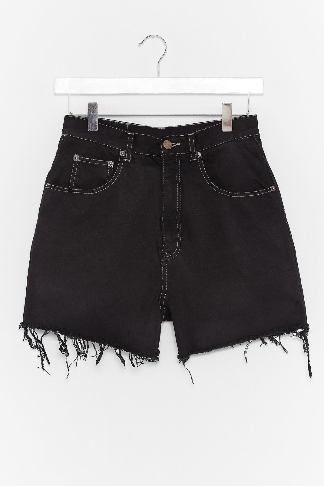 Nasty Gal Vintage - Short en jean à ourlet brut Balade à Venice Beach image number 1