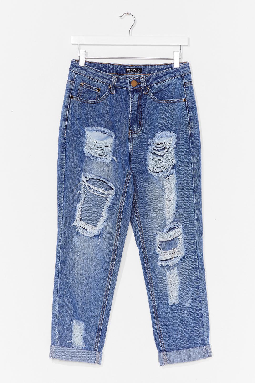 Ripped Crop Mom Jeans image number 1
