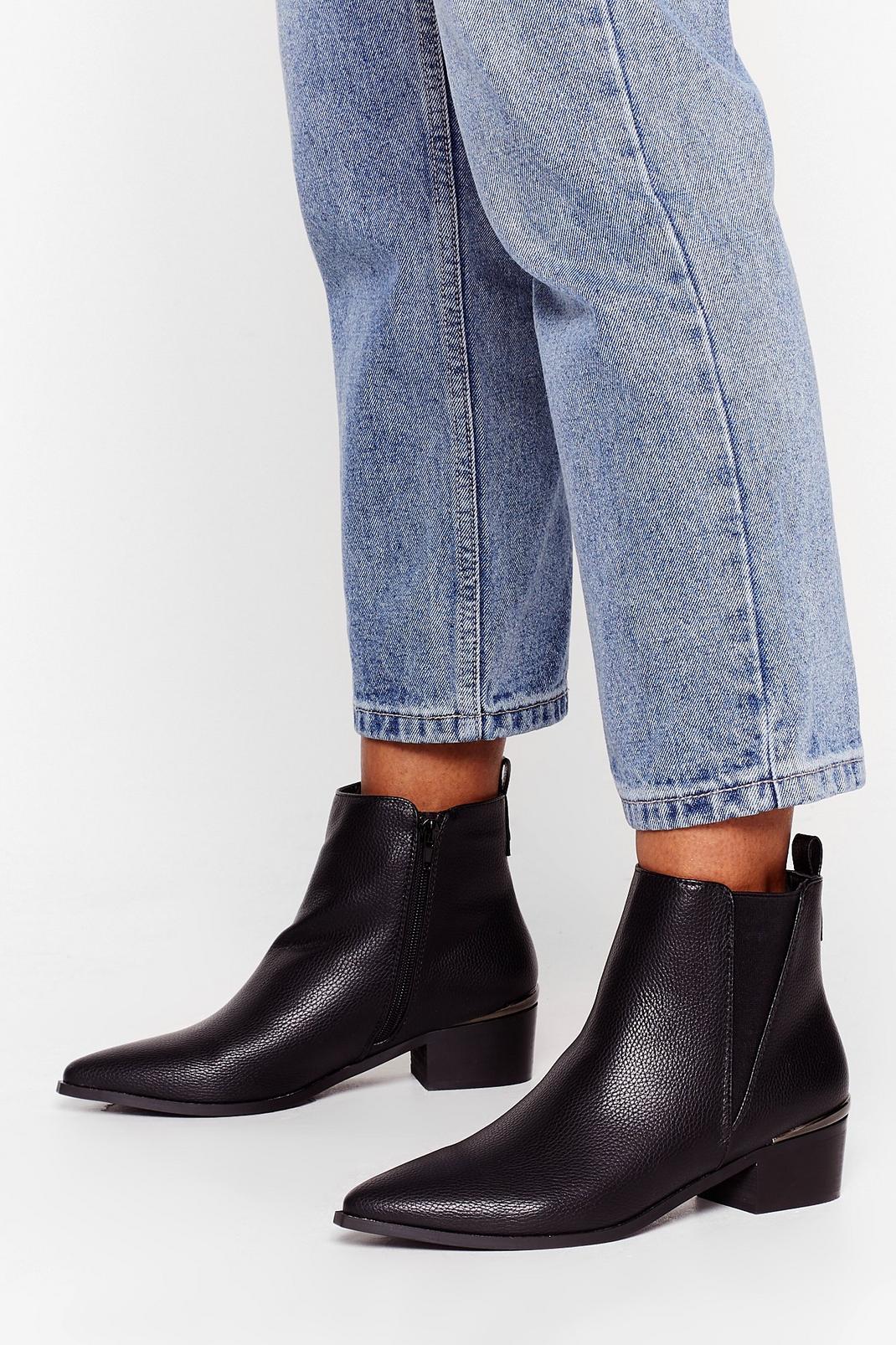 Walk That Walk Faux Leather Chelsea Boots image number 1
