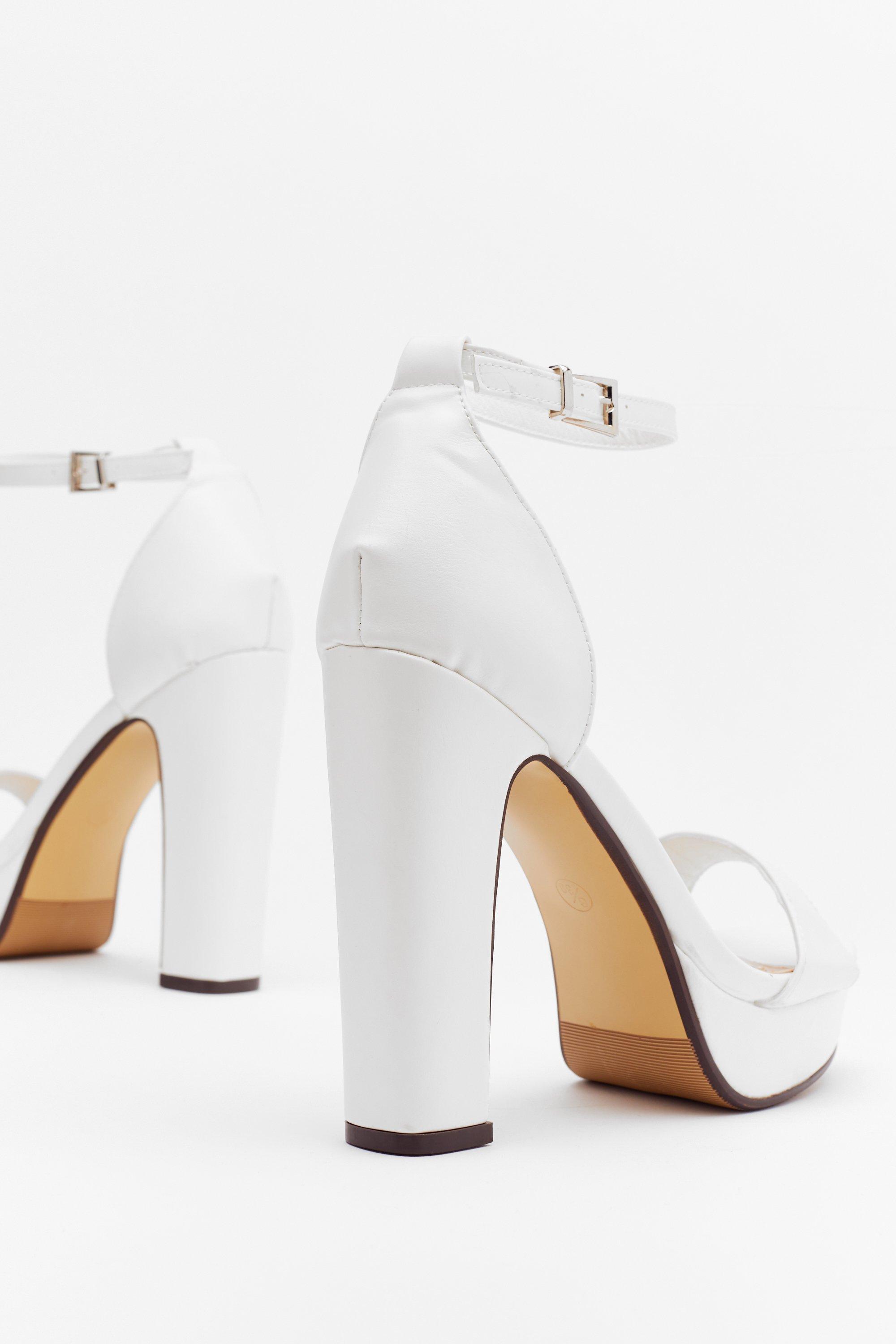 Nasty gal discount white platform sandals