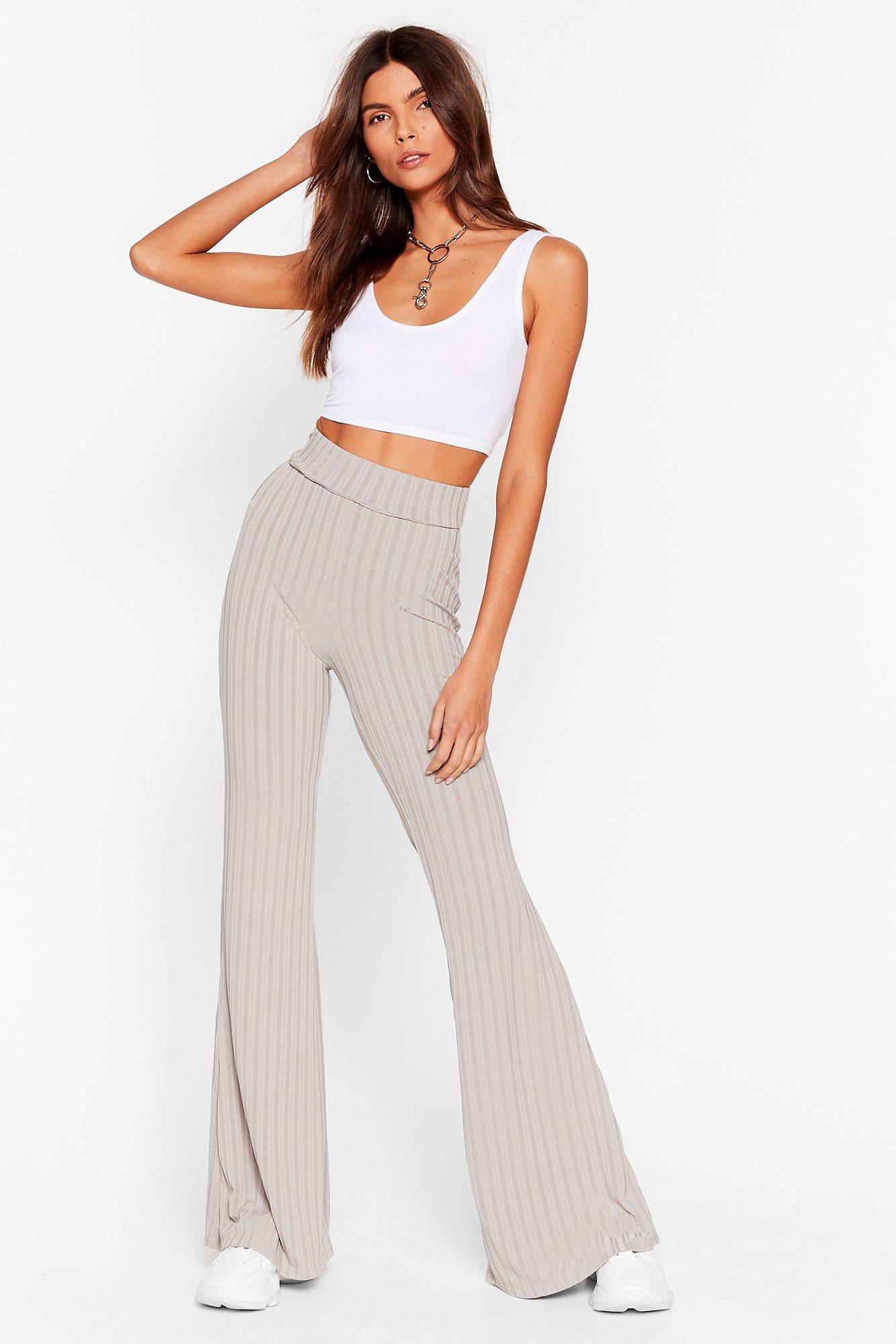Ribbed Flared Trousers | Nasty Gal