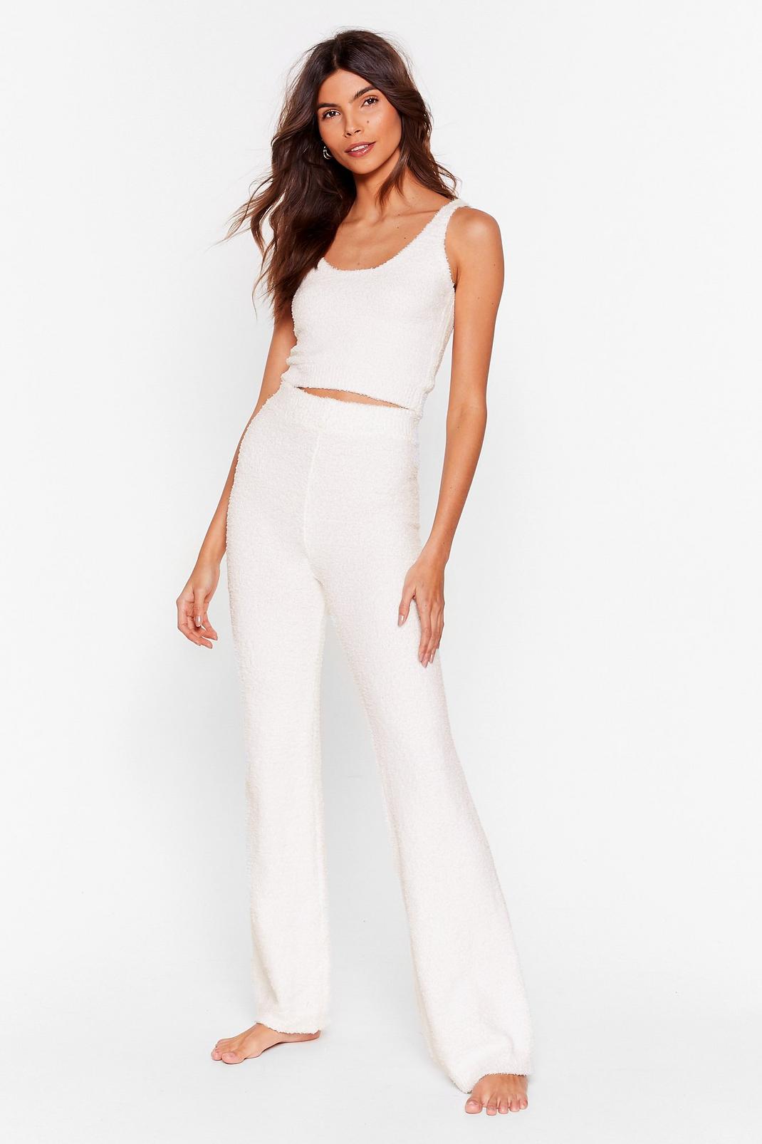 Cream Baby It's Cold Outside Wide-Leg Pants Lounge Set image number 1