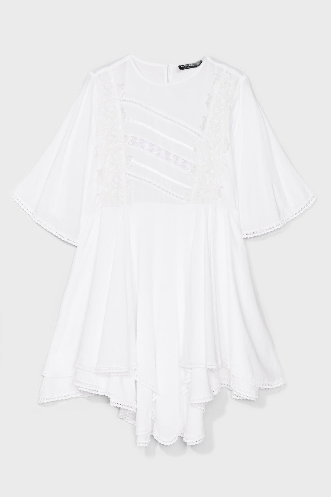 Lace Go With the Flow Tiered Mini Dress image number 1