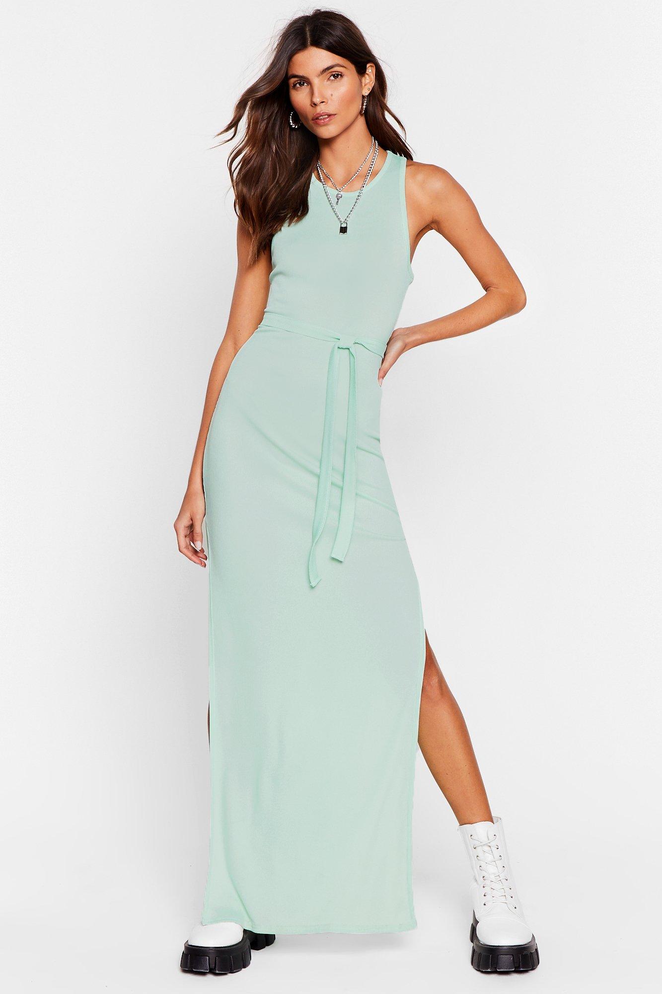 belted maxi