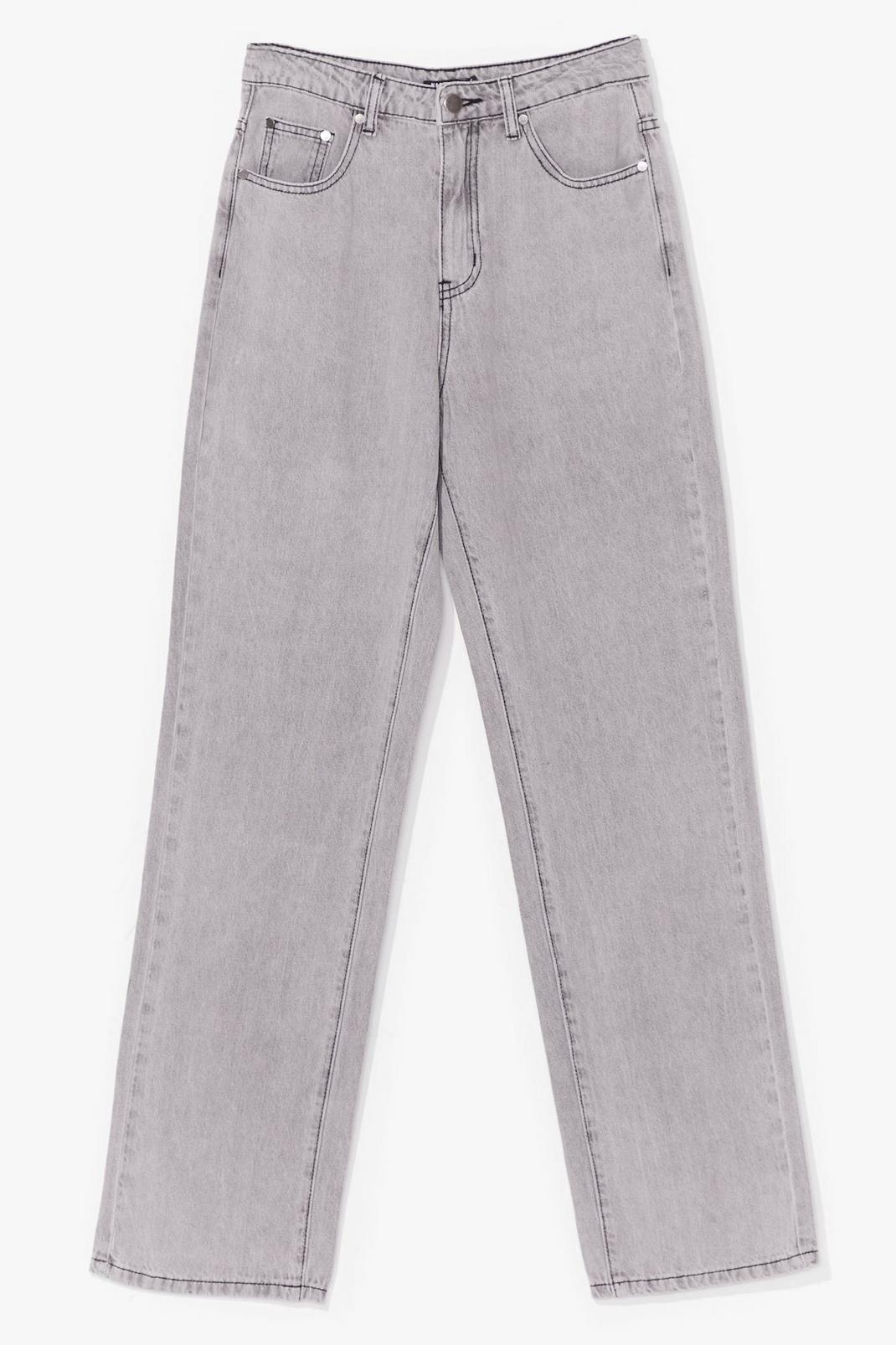 Light grey Slouchy Wide Leg Jeans image number 1
