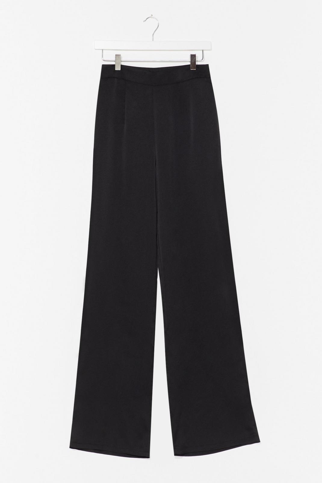 Loose Satin Wide Leg Trousers image number 1