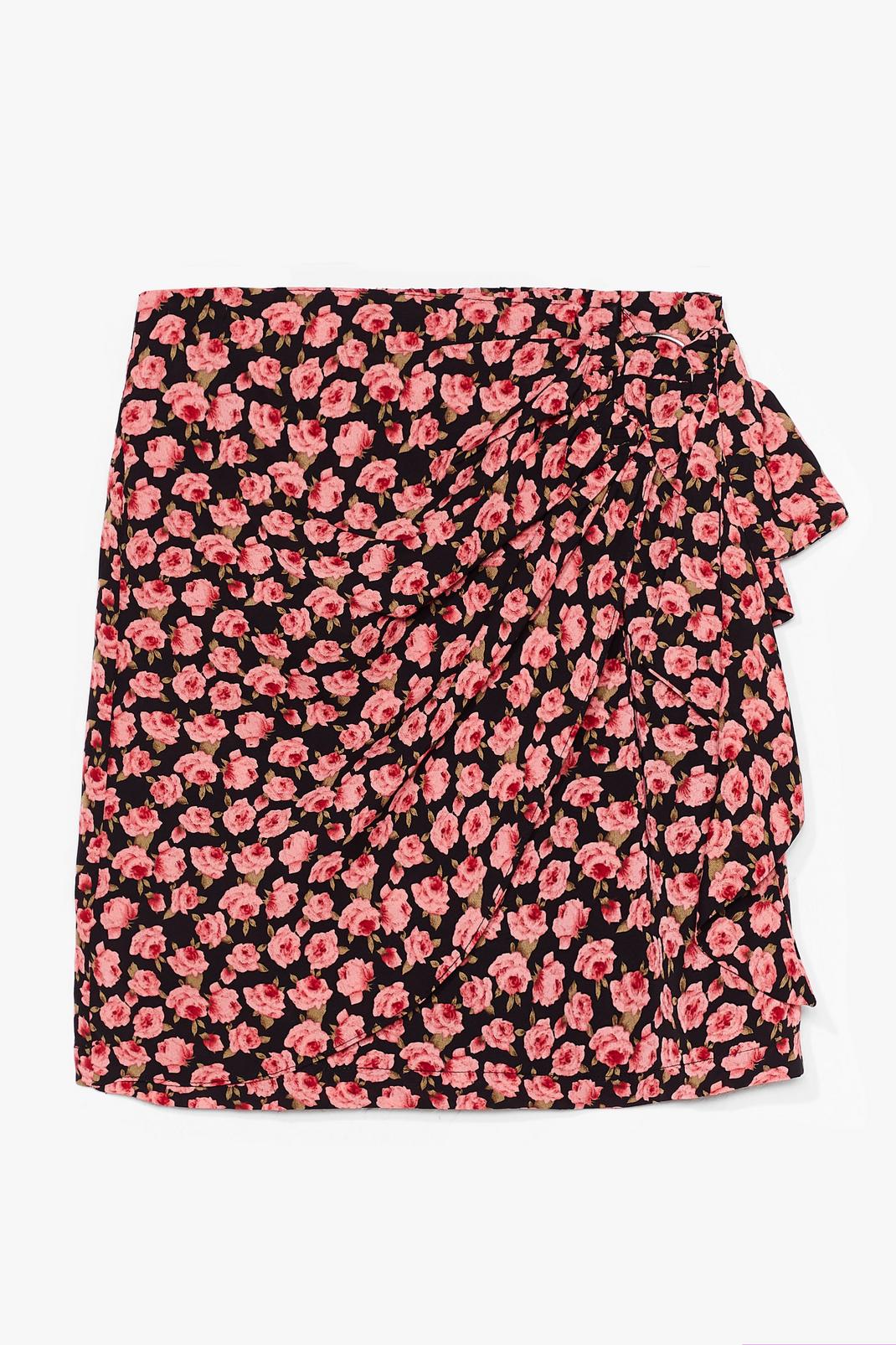 The Floral the Merrier Tie Mini Skirt image number 1