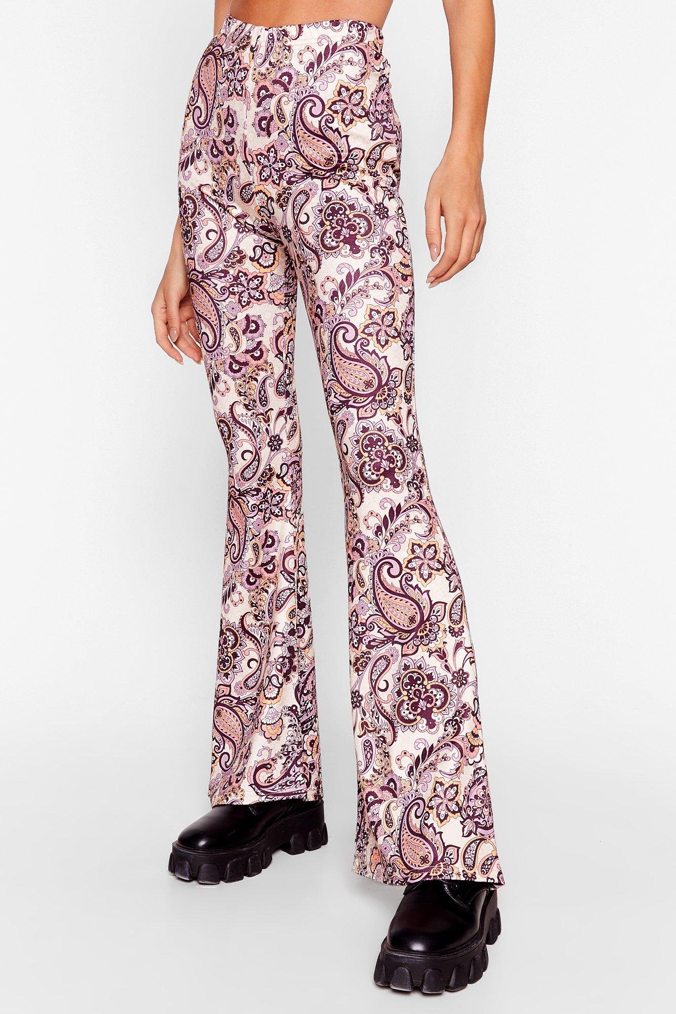 Paisley flare hot sale pants