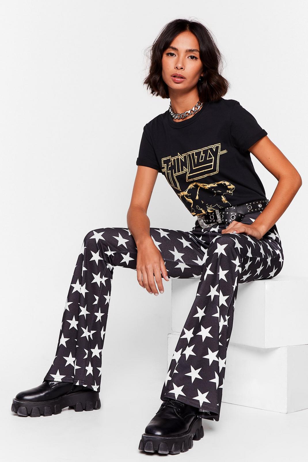Stars In Your Eyes High-Waisted Flared Pants image number 1