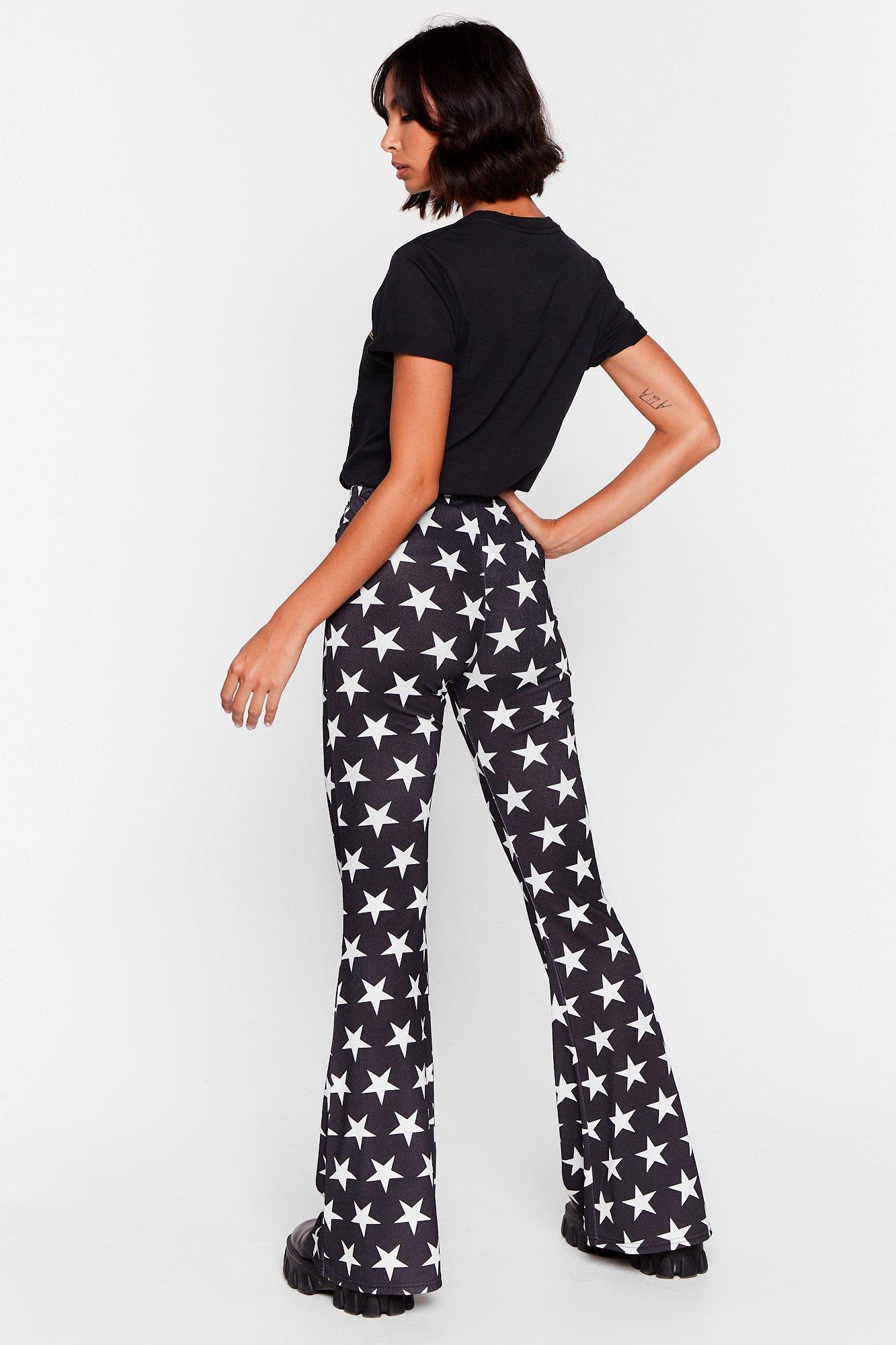 Stars In Your Eyes High Waisted Flared Pants Nasty Gal
