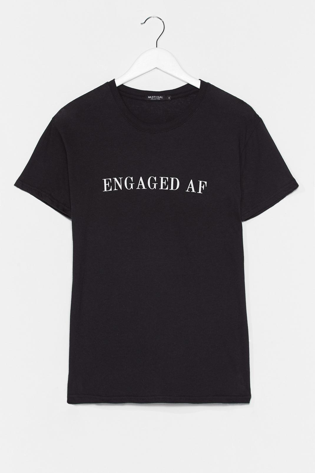 T-shirt ample à slogan Engaged AF image number 1