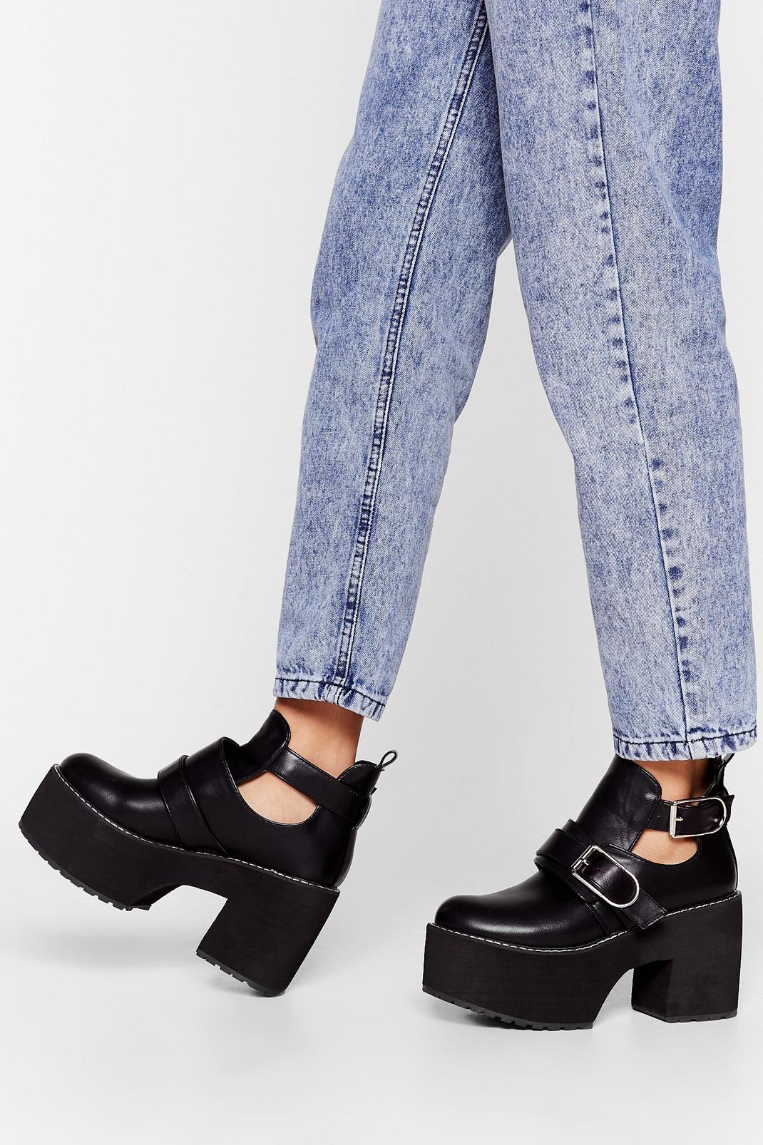 Are You Up for It Platform Cut-Out Boots image number 1