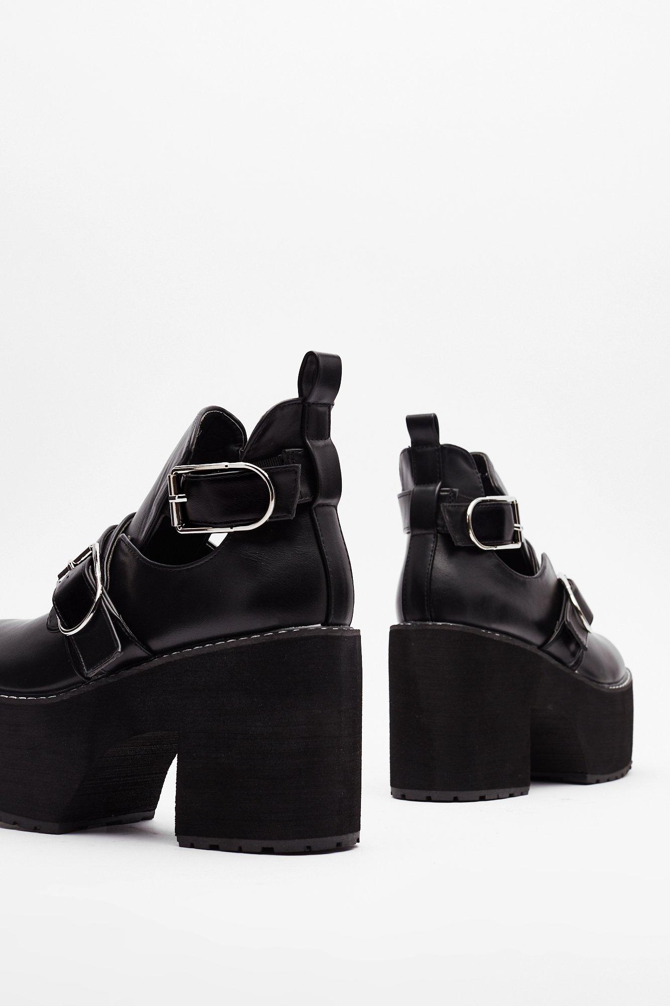 Cut out platform boots shop