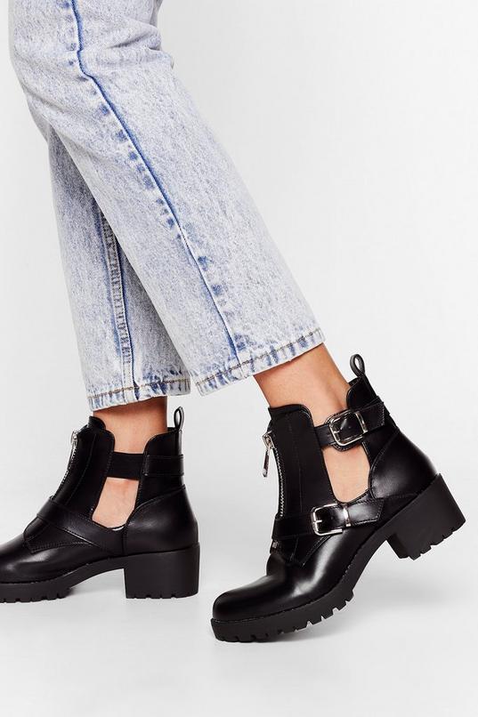 Inwoner chrysant Mooi Side On Cut-Out Buckle Boots | Nasty Gal