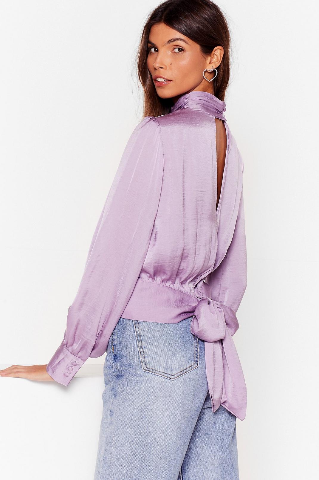 Satins All the Time High Neck Cut-Out Blouse | Nasty Gal