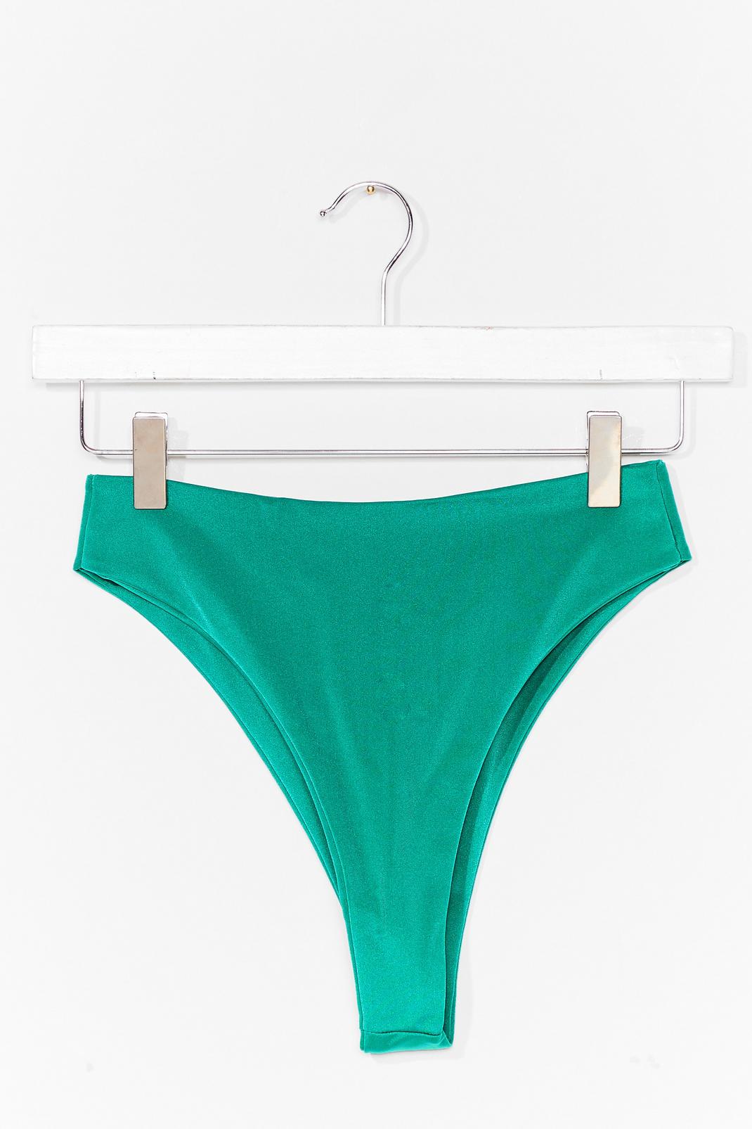 Bas de bikini basique taille haute , Green image number 1