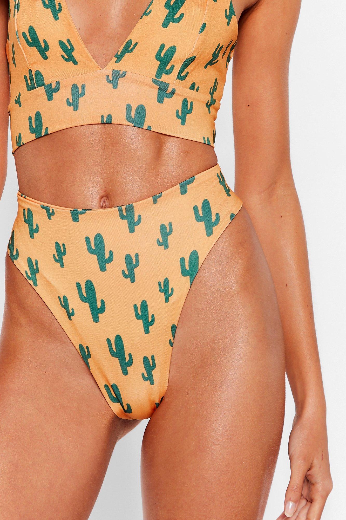 Cactus High Leg Bikini Bottoms