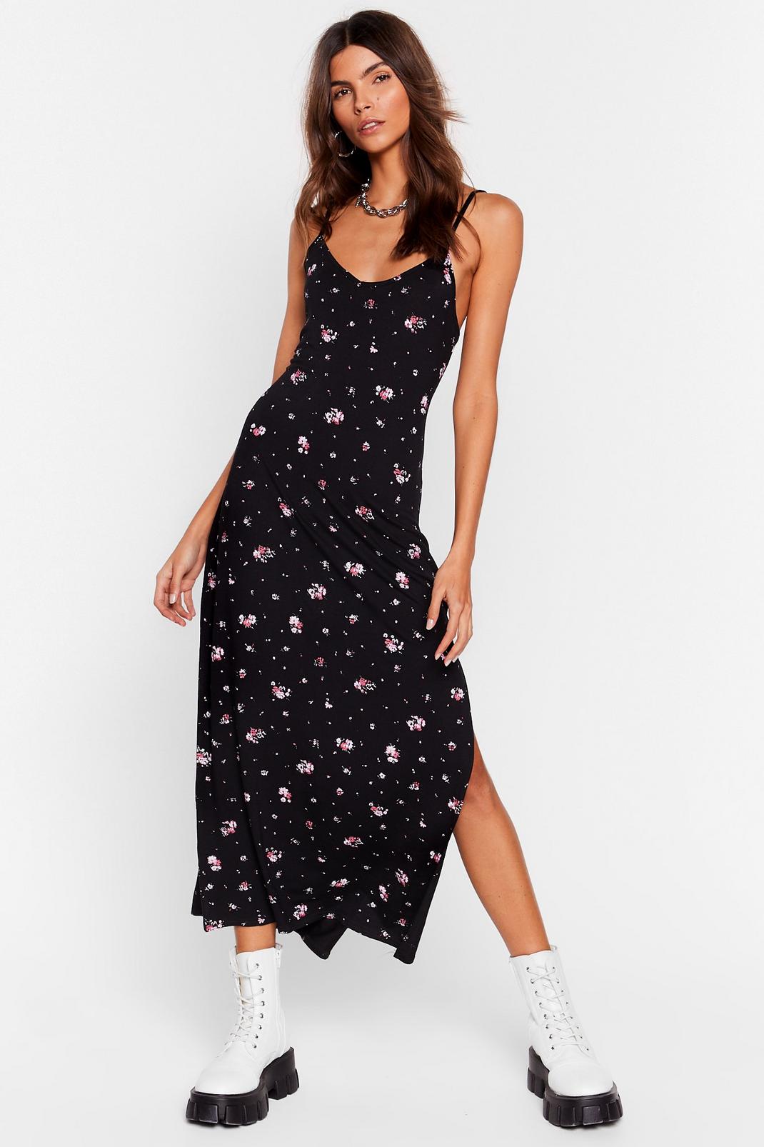 As Far as We Grow Floral Midi Dress image number 1