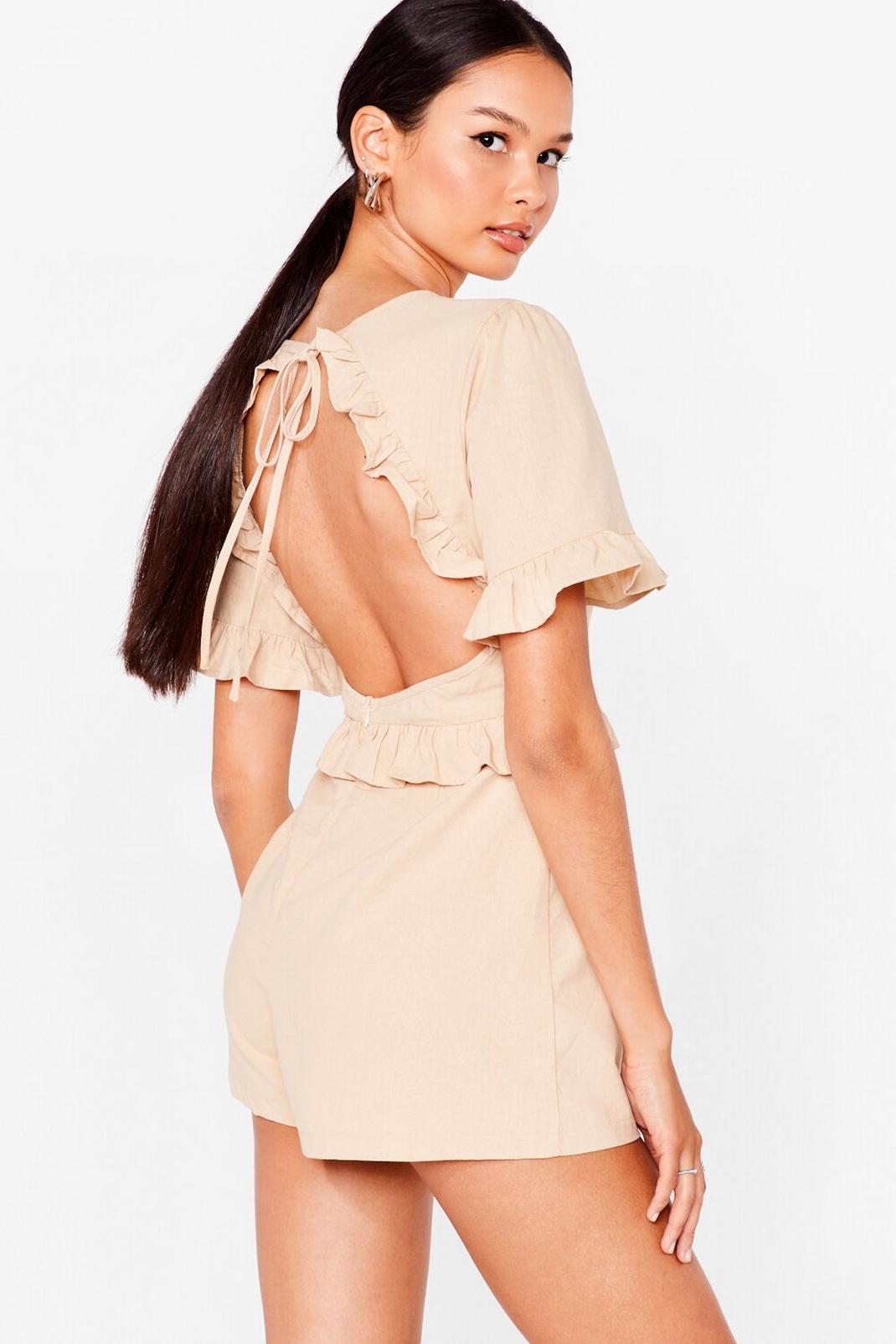 Ruffle Backless Playsuit image number 1