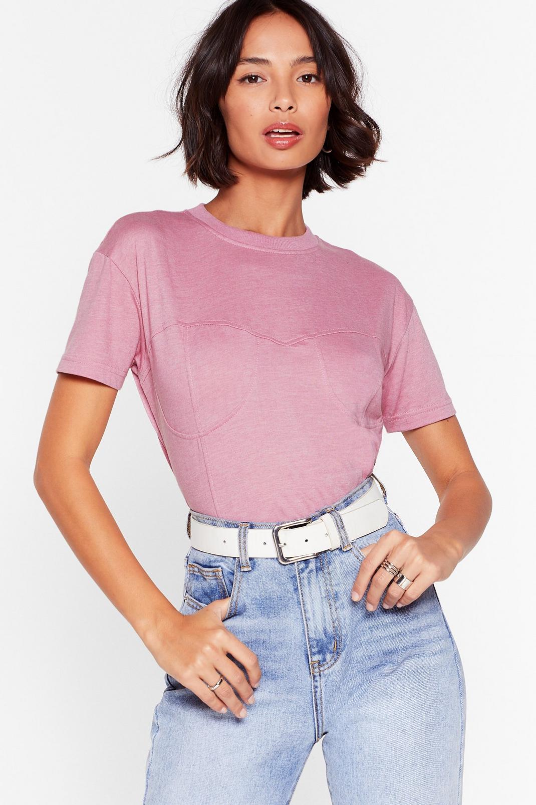 Blush Switch It Cup Cropped Tee image number 1