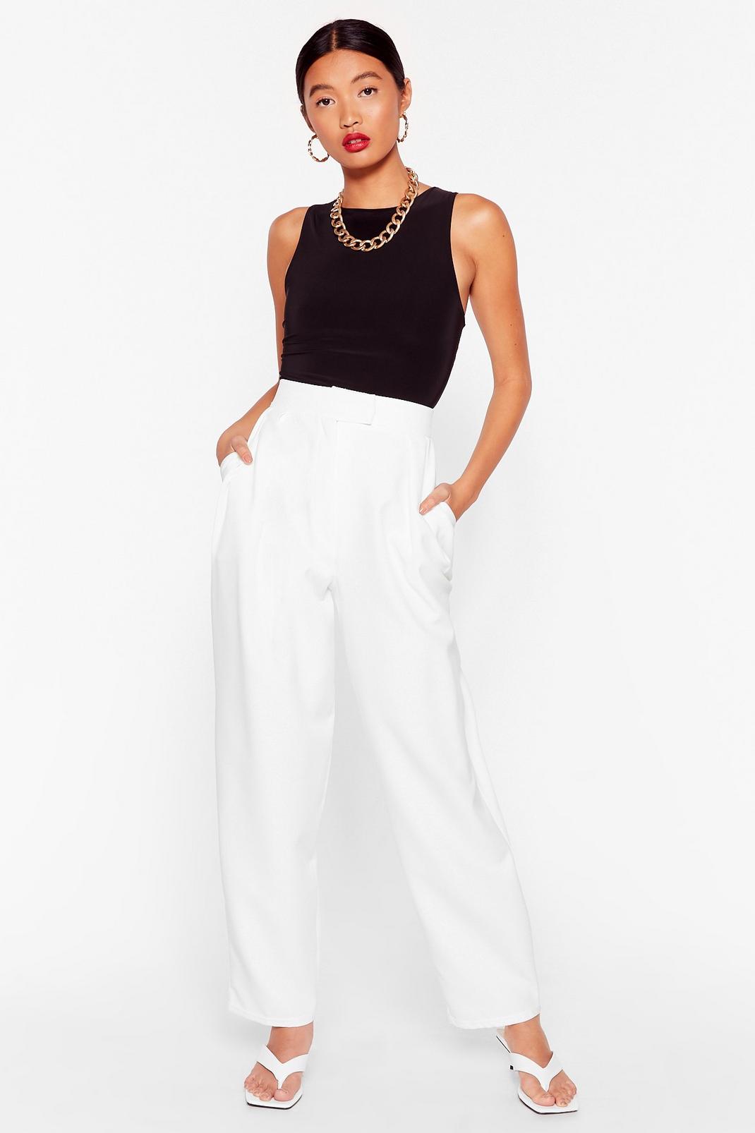 Get to the Bottom of It High-Waisted Tapered Pants image number 1