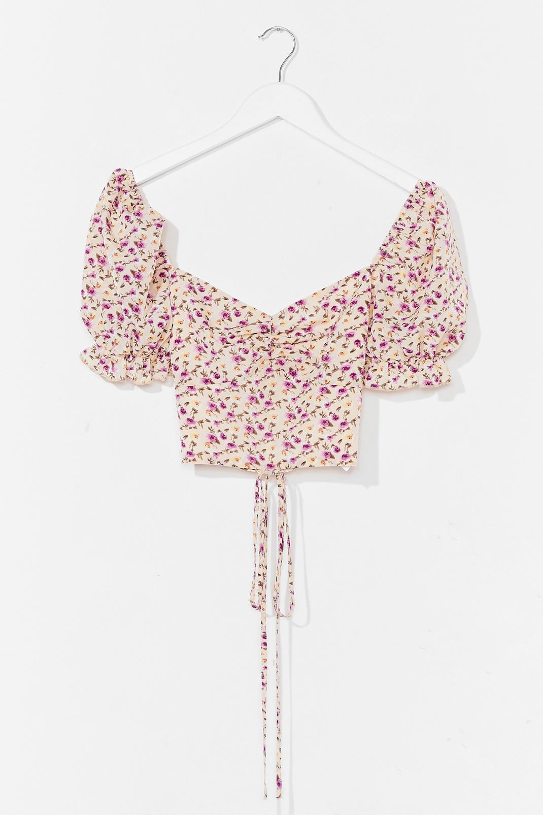 Our Love Blossoms Floral Crop Top image number 1