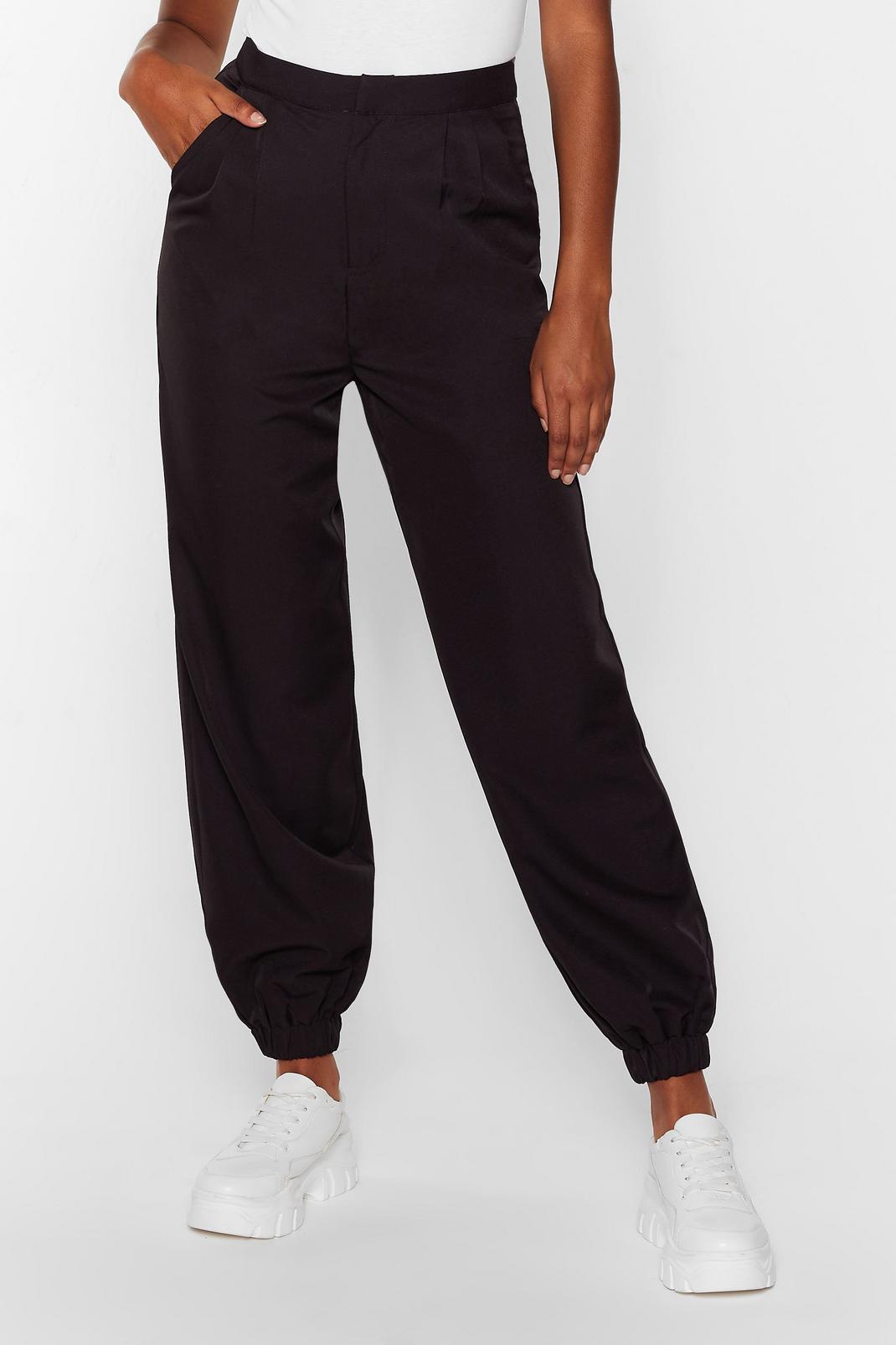 Tie Waist High Waisted Jogger Trousers image number 1
