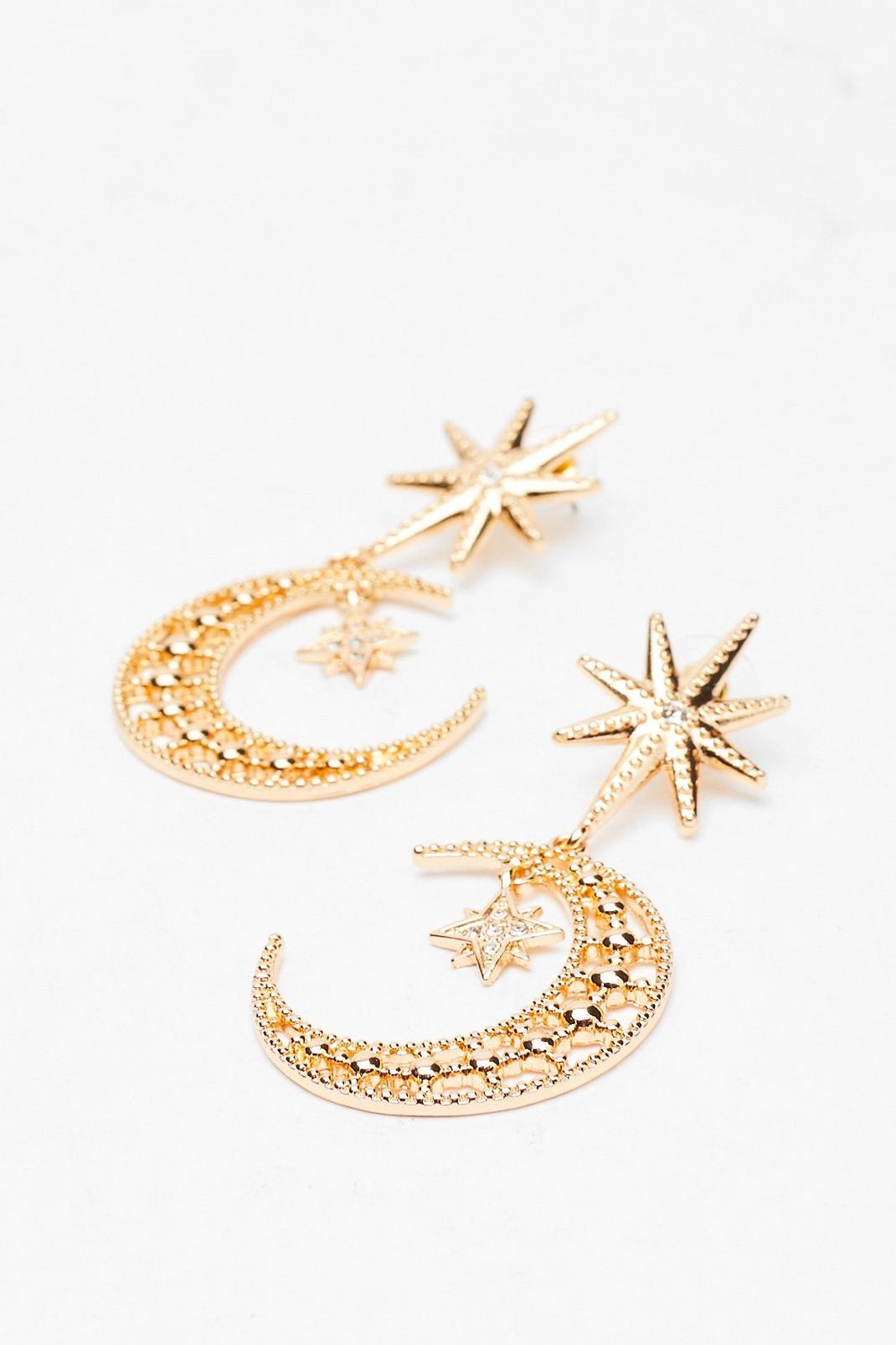 Fly Me to the Moon Engraved Drop Earrings | Nasty Gal