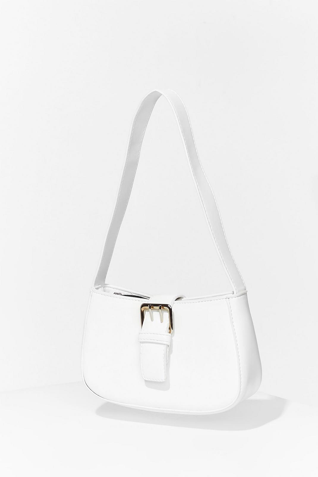 White WANT Buckle Strap Shoulder Bag image number 1