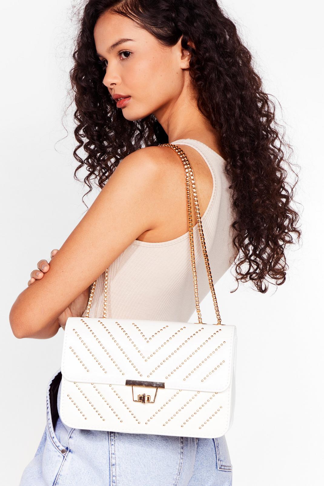 White WANT Stud Up to Them Crossbody Bag image number 1