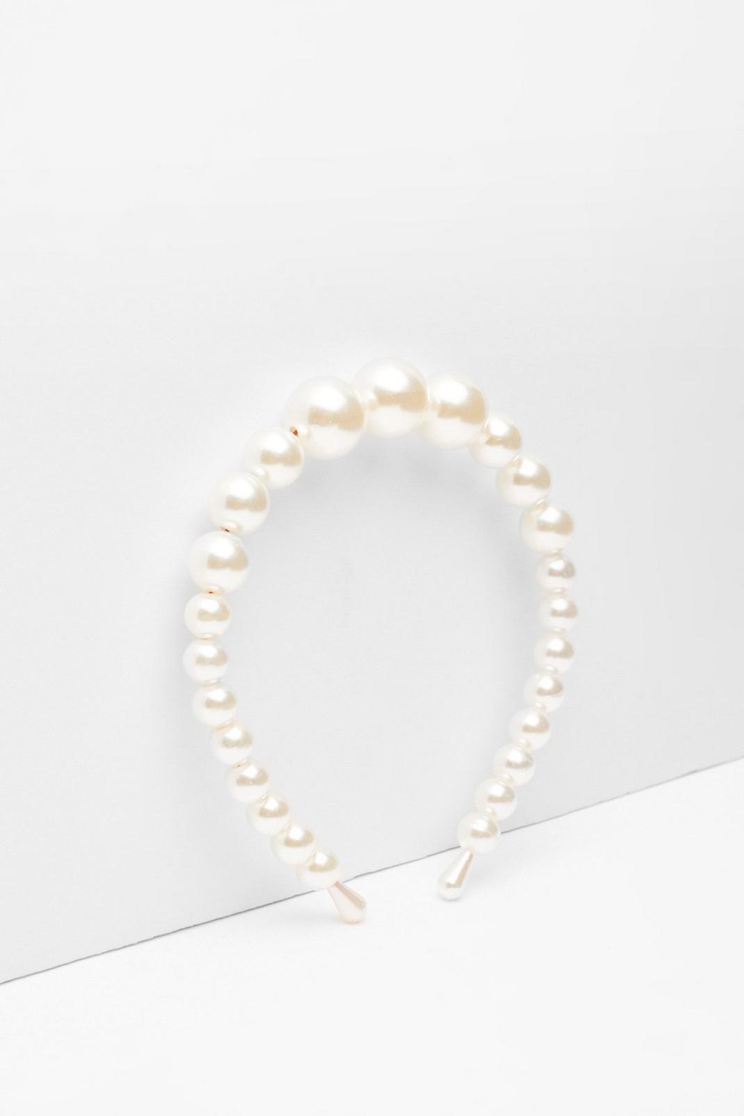 Serre-tête à perles, White image number 1