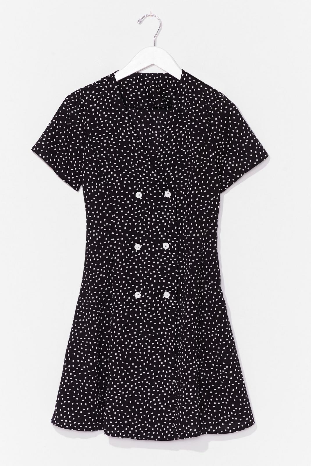 Black Polka Dot Button Front Dress image number 1