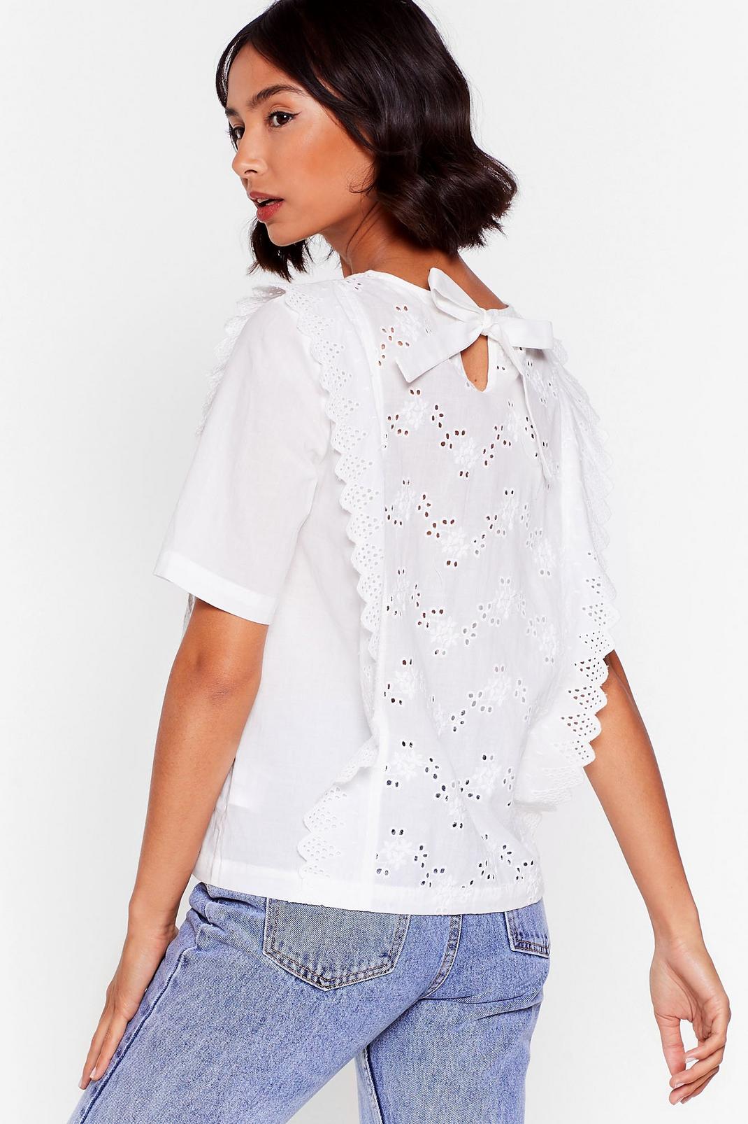 I Frill Love You Broderie Anglaise Ruffle Top image number 1