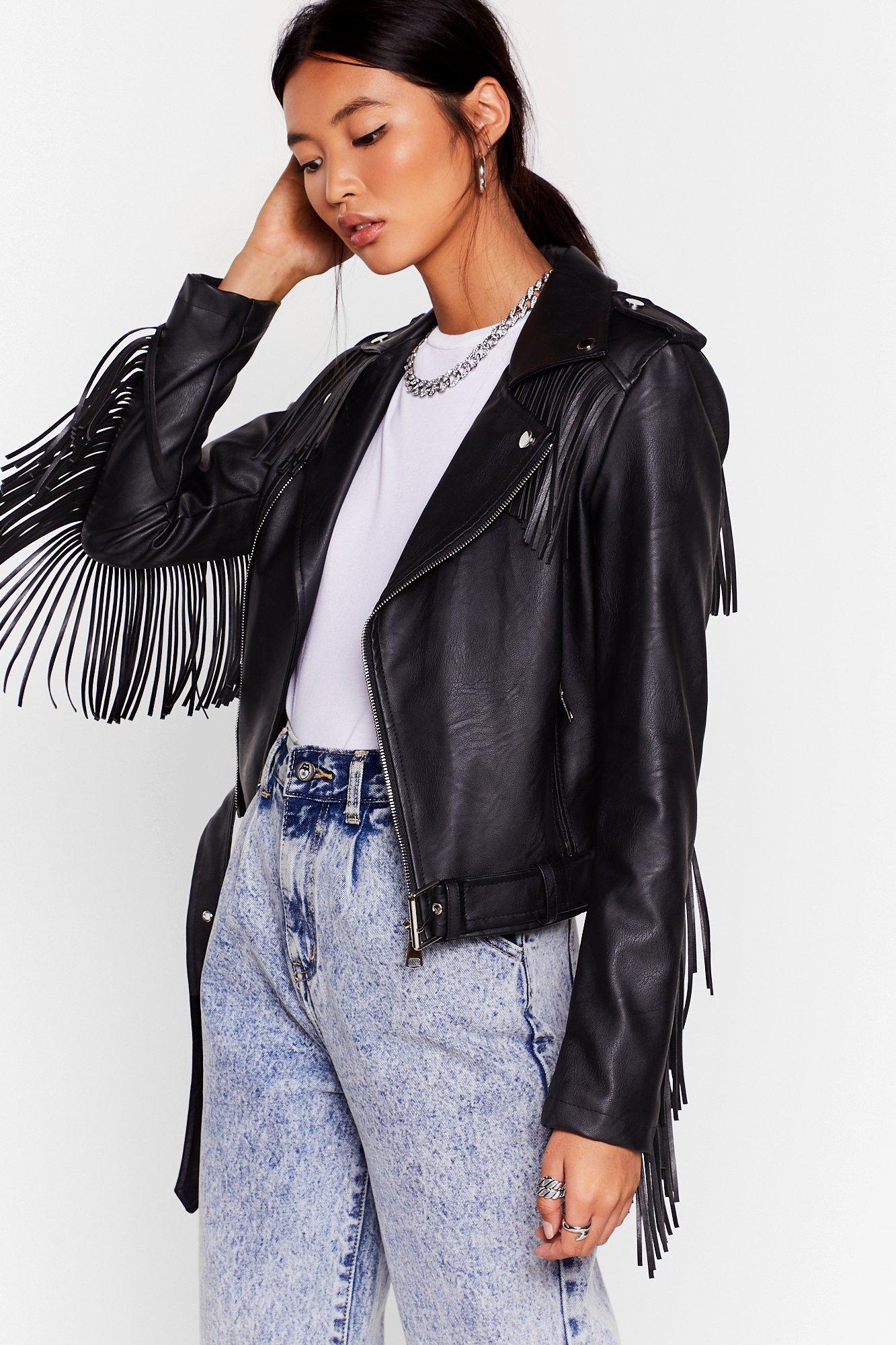 nastygal leather jacket