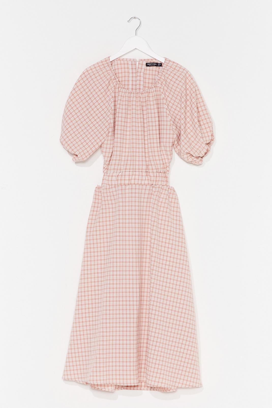 Stone Out in the Open Gingham Midi Dress image number 1