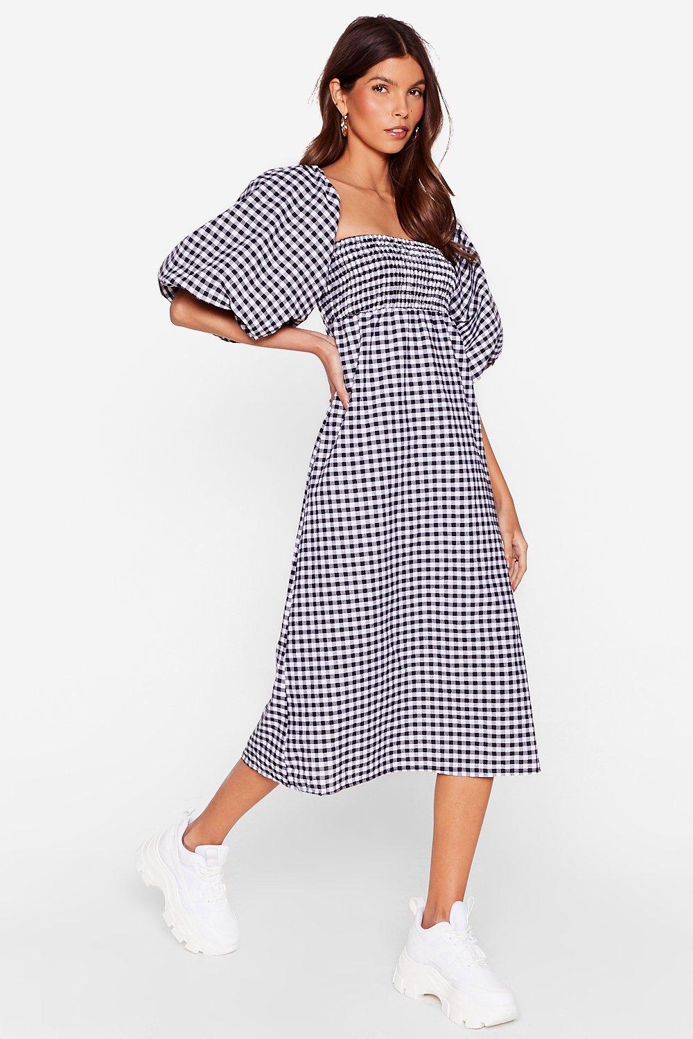 Nasty gal 2025 gingham dress