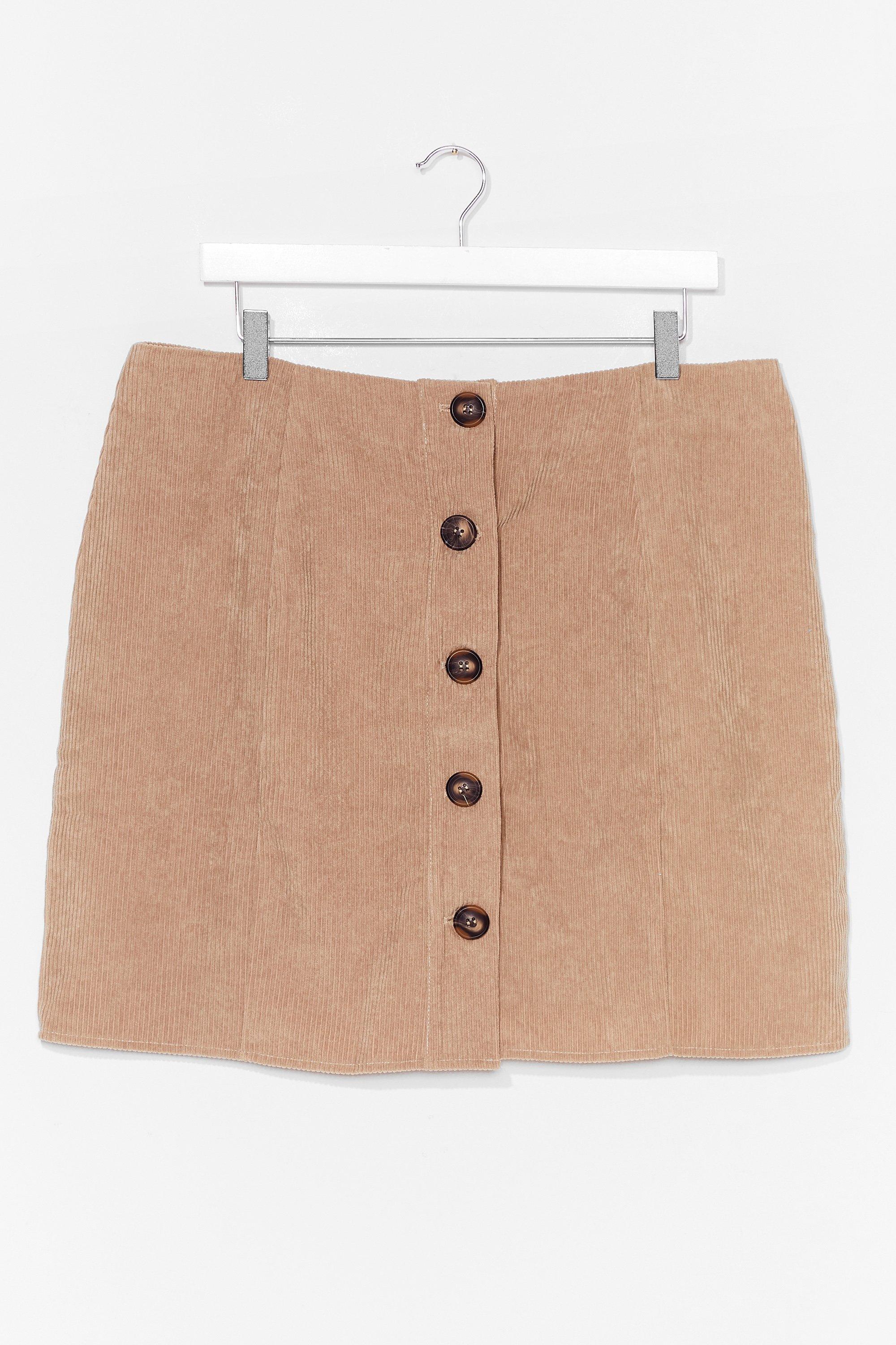 brown button up skirt