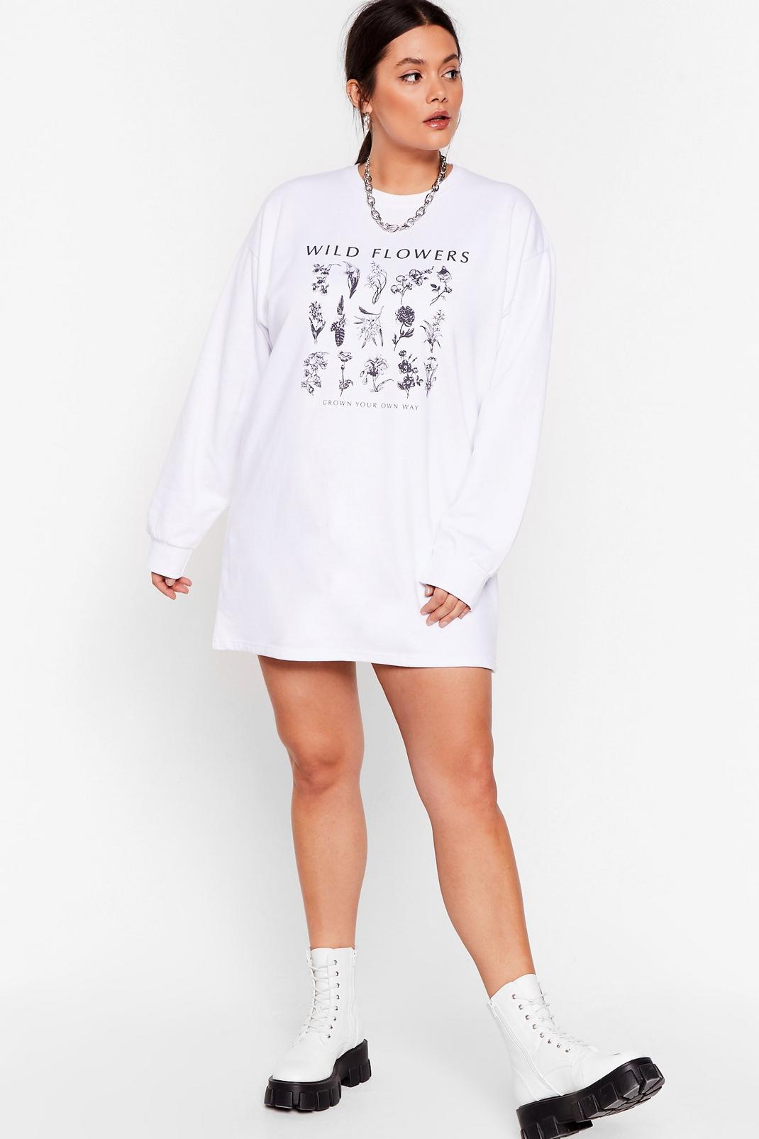 Grown Your Own Way Plus Graphic Sweatshirt Dress image number 1