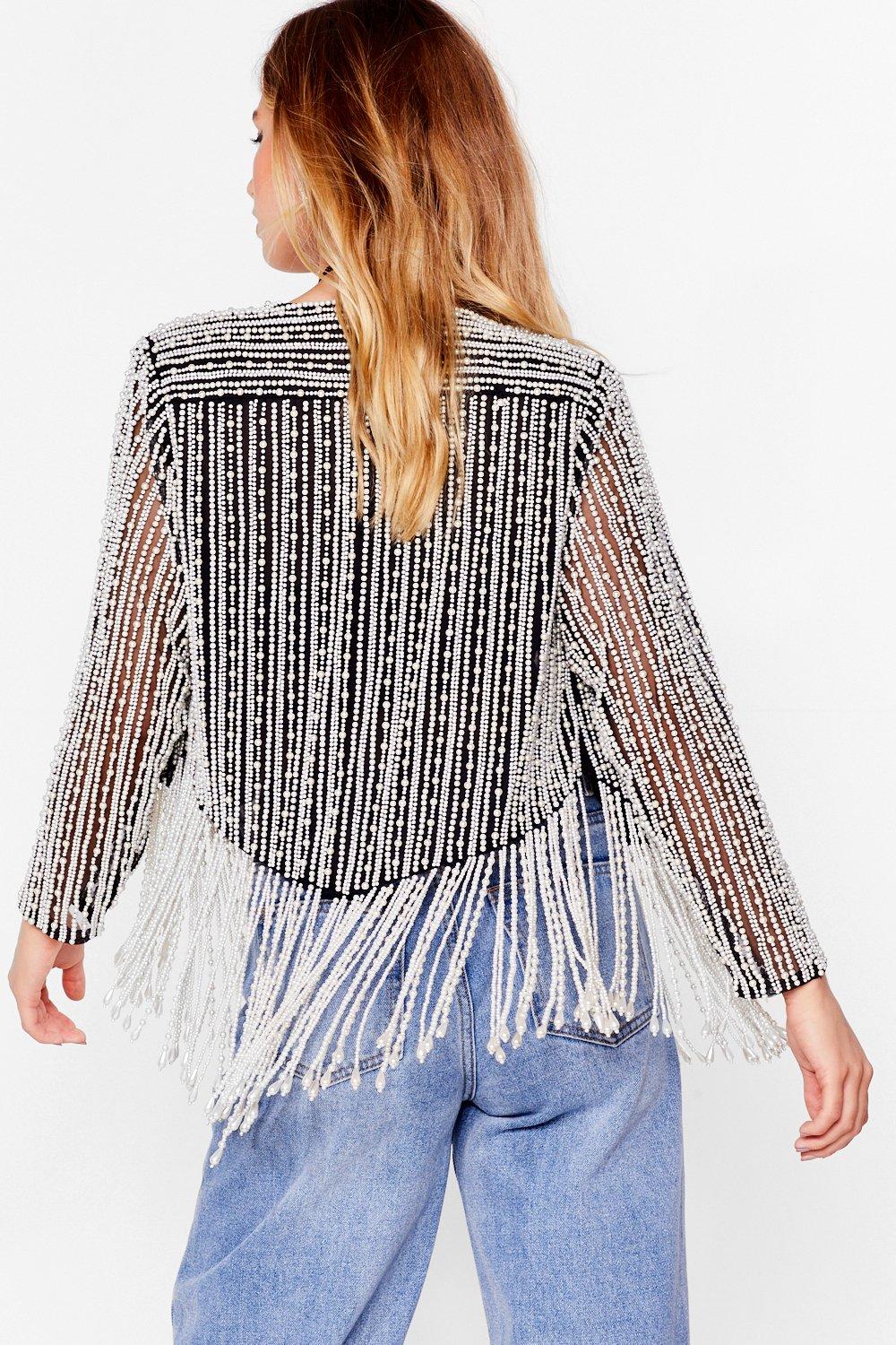 Pearl shop beaded jacket