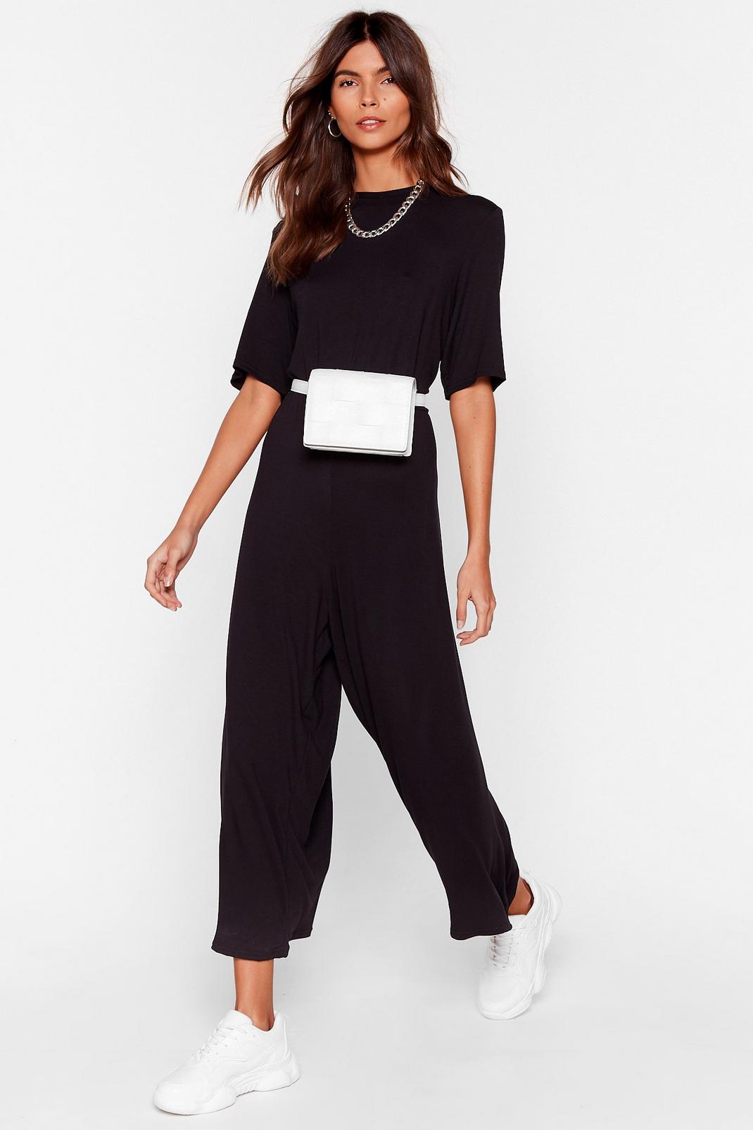Black Chill Zone Relaxed Culotte Jumpsuit image number 1