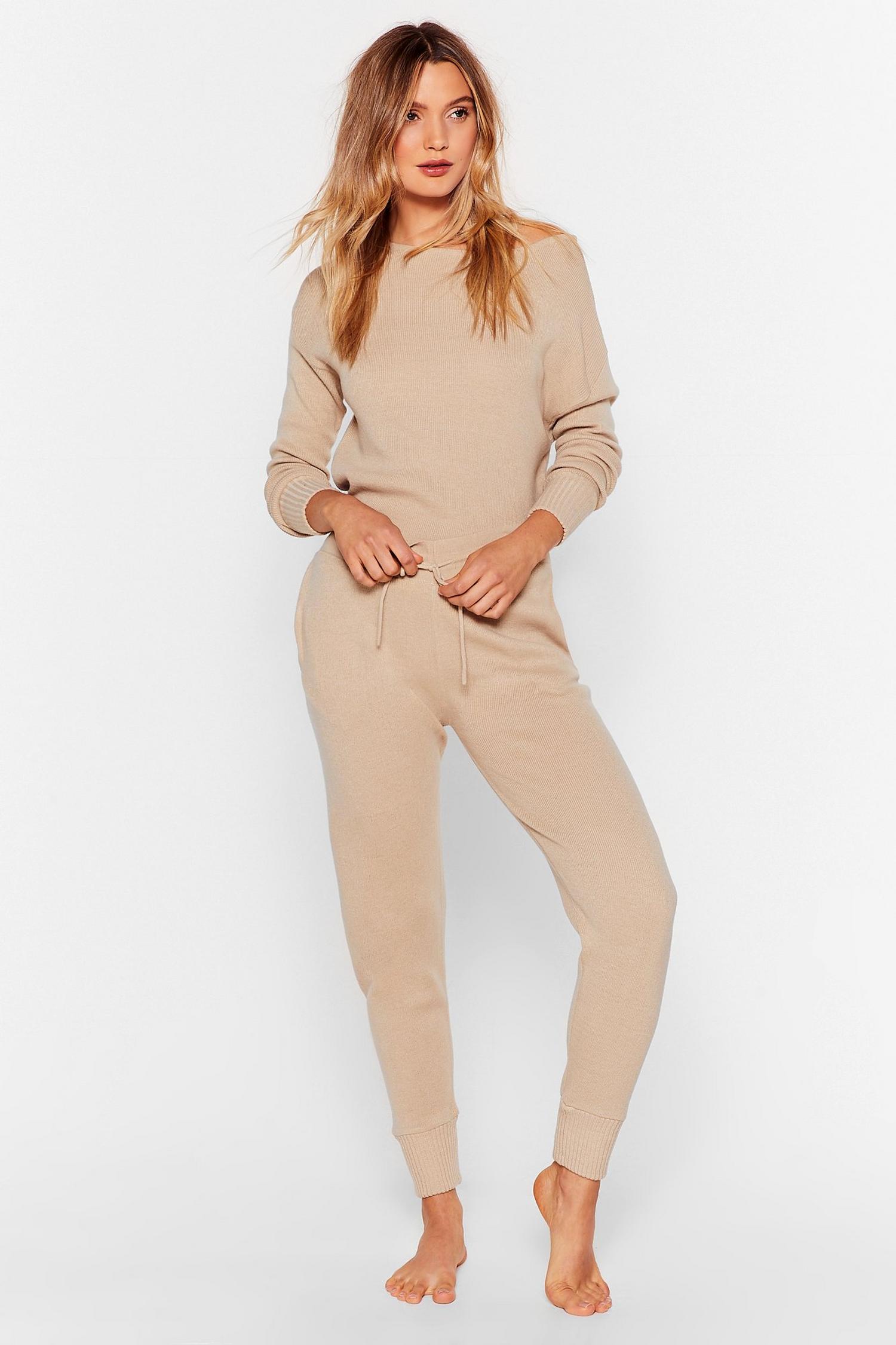 Fitted Knit Jumper and Joggers Set | Nasty Gal