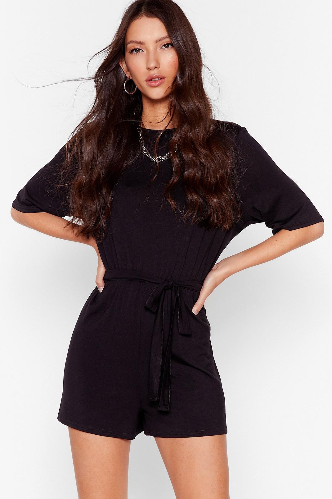 In One Go Belted Relaxed Playsuit image number 1