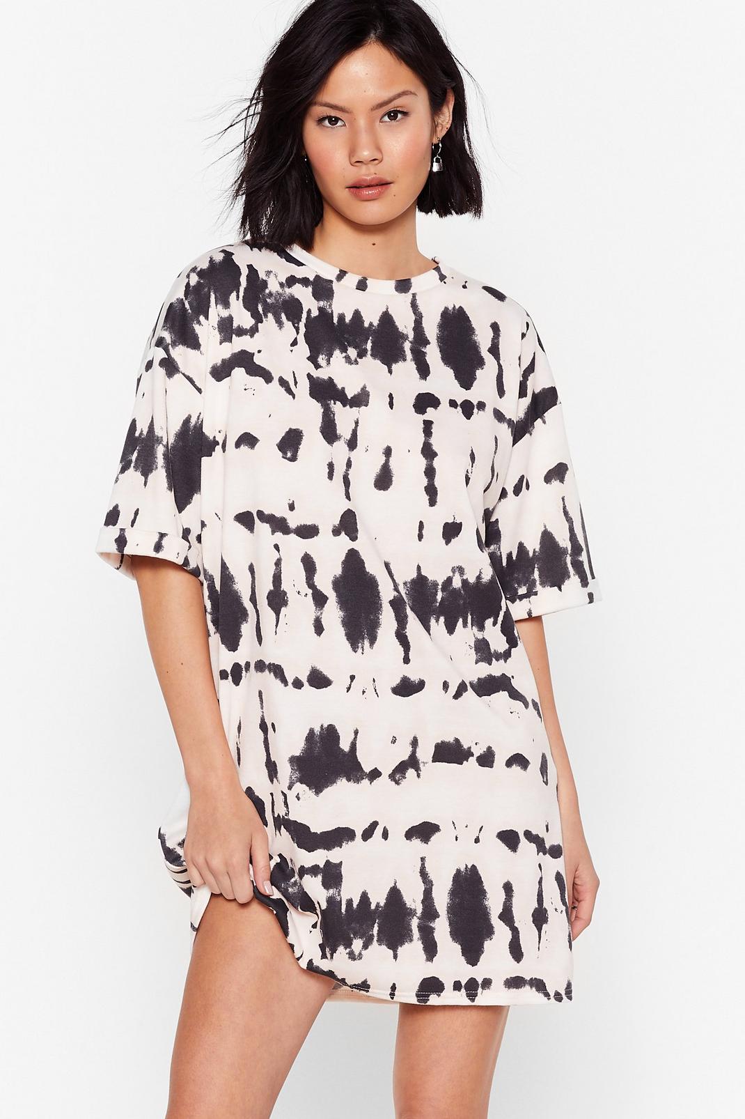 Don't Ask Me Tie Dye Relaxed Tee Dress image number 1