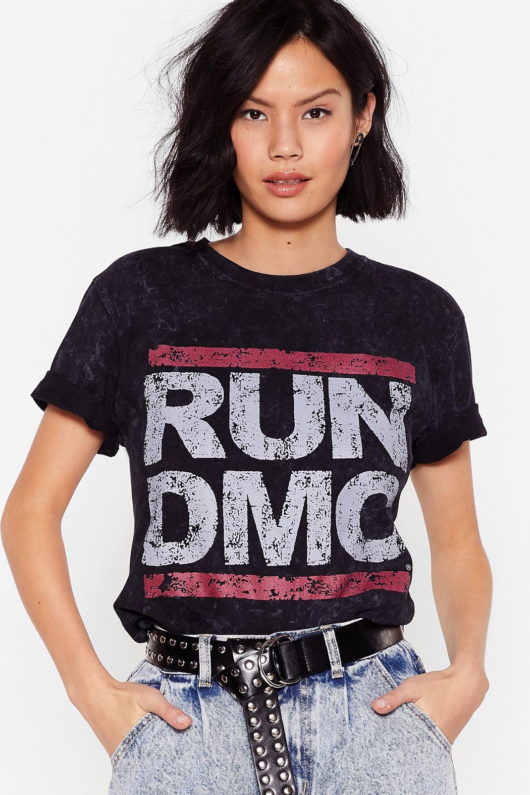 T-shirt effet tie dye à impression Run DMC image number 1
