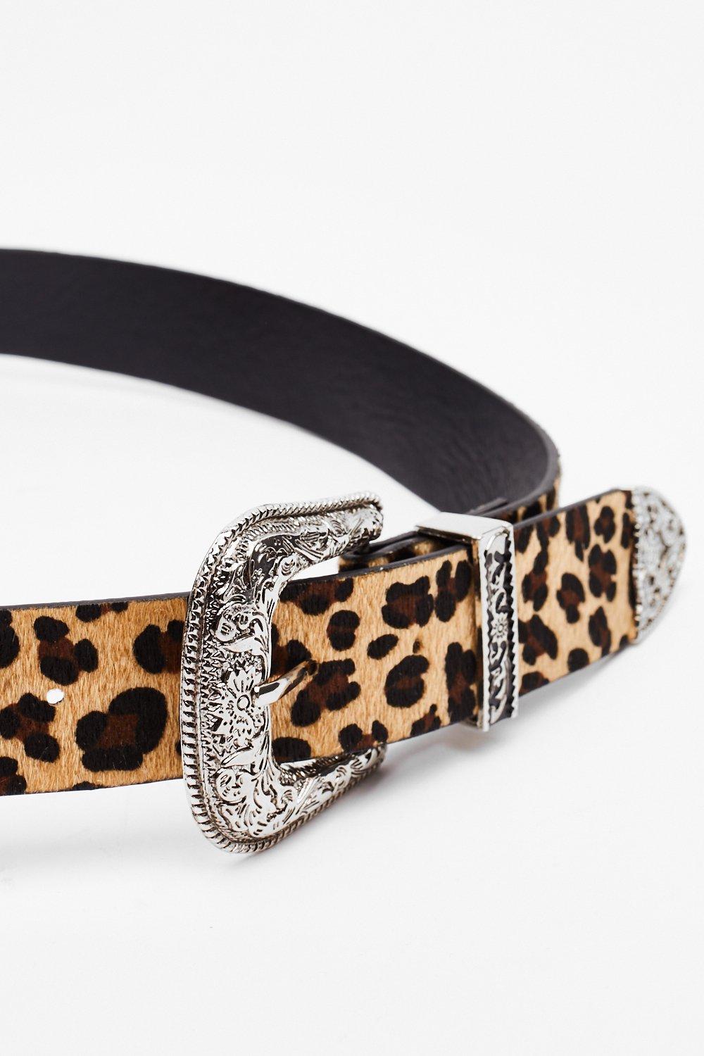 Gut Feline Leopard Faux Pony Hair Belt | Nasty Gal