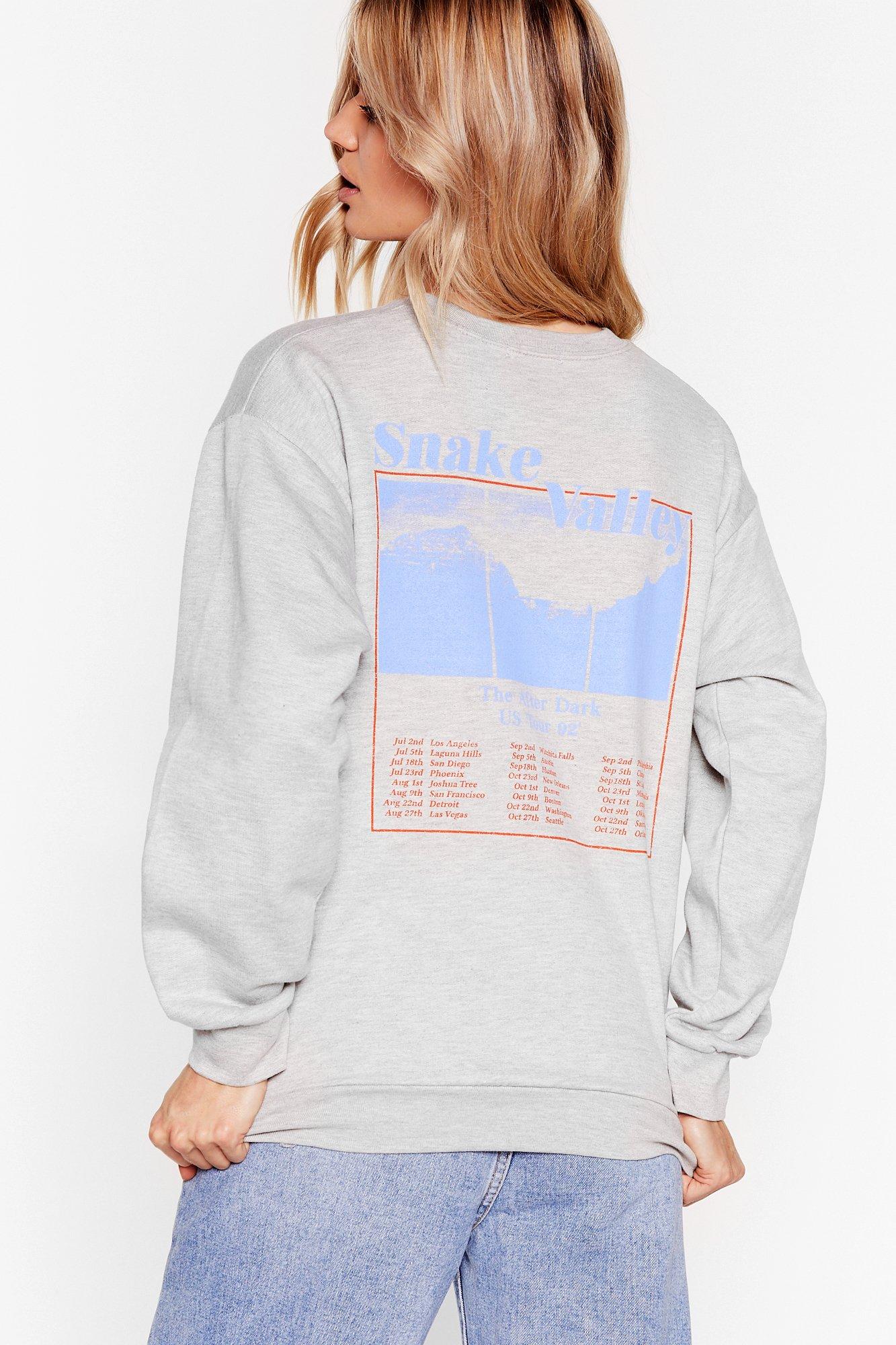 grey graphic sweatshirt